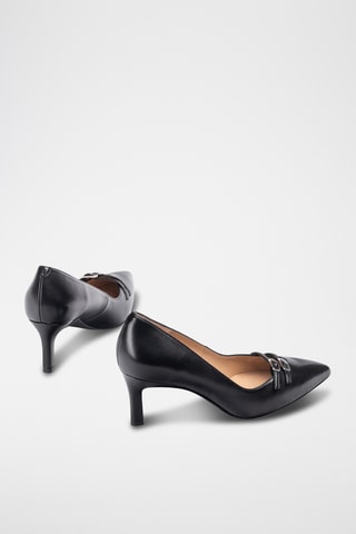 Zapatos de piel de tacón - Negro