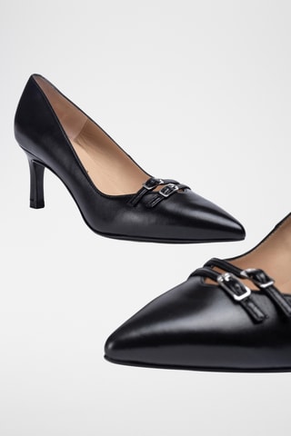 Zapatos de piel de tacón - Negro