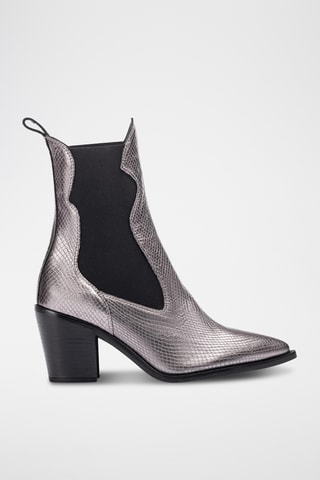 Botines Chelsea de piel - Antracita
