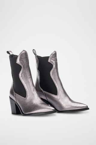 Botines Chelsea de piel - Antracita