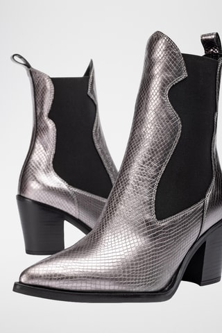 Botines Chelsea de piel - Antracita
