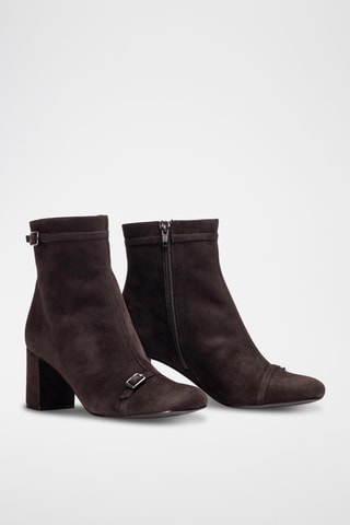 Botines de piel - Marrón oscuro