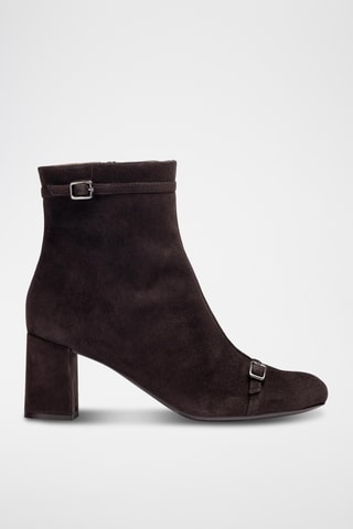 Botines de piel - Marrón oscuro
