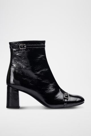 Botines de piel - Negro