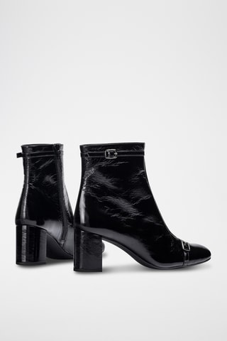 Botines de piel - Negro