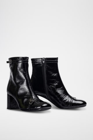 Botines de piel - Negro