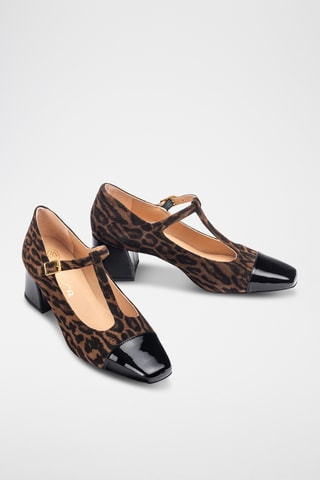 Zapatos de piel de tacón - Marrón oscuro