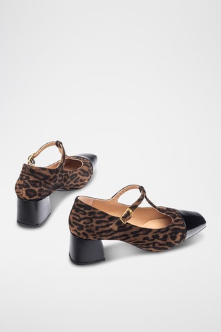 Zapatos de piel de tacón - Marrón oscuro