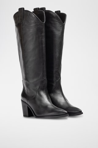 Botas de piel - Negro