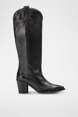 Botas de piel - Negro