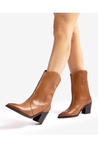 Botines de piel - Marrón