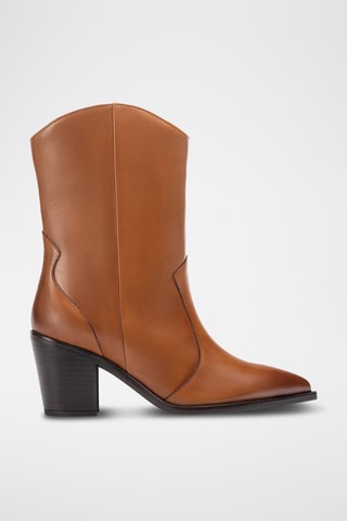 Botines de piel - Marrón