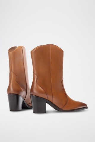 Botines de piel - Marrón