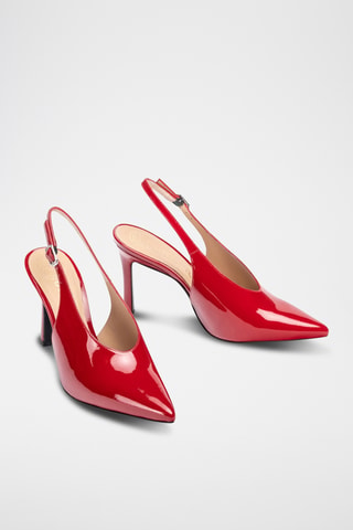 Zapatos de piel de tacón - Rojo