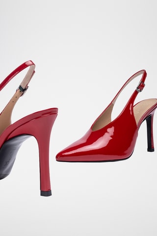 Zapatos de piel de tacón - Rojo