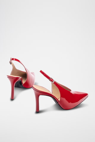 Zapatos de piel de tacón - Rojo