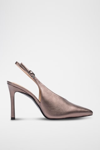 Zapatos de piel de tacón - Gris