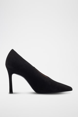Zapatos de piel de tacón - Negro