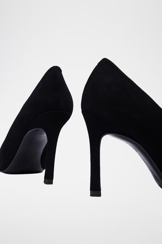 Zapatos de piel de tacón - Negro