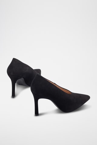 Zapatos de piel de tacón - Negro
