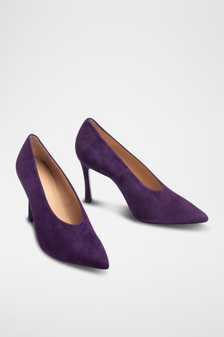 Zapatos de piel de tacón - Violeta