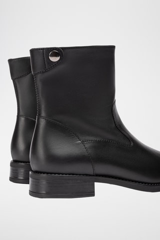 Botines de piel - Negro