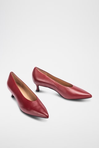 Zapatos de piel de tacón - Rojo