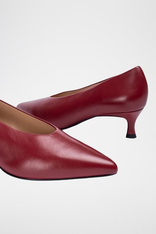 Zapatos de piel de tacón - Rojo