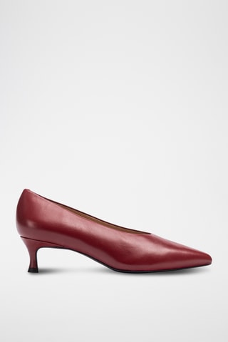 Zapatos de piel de tacón - Rojo