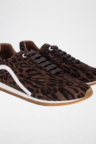 Zapatillas de piel - Marrón oscuro
