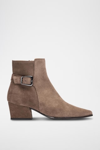Botines de piel - Marrón claro