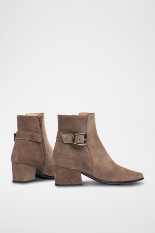 Botines de piel - Marrón claro