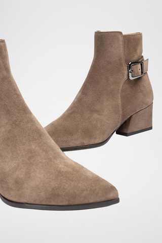 Botines de piel - Marrón claro