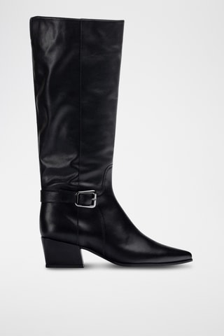 Botas de piel - Negro