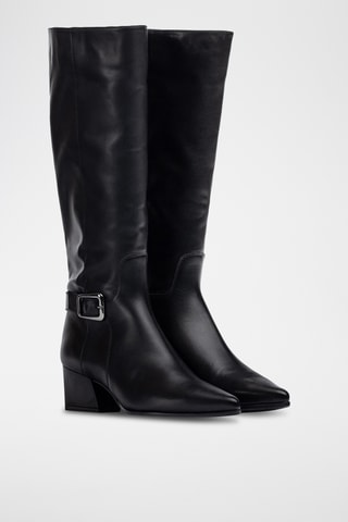 Botas de piel - Negro