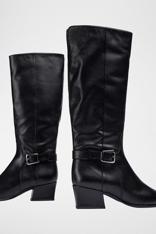 Botas de piel - Negro
