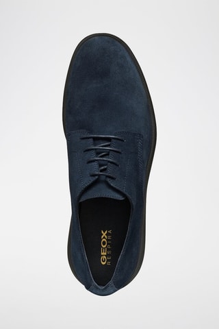 Derbys en cuir de veau nubuck Spherica - Bleu marine