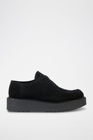 Richelieus compensés en nubuck Elidea - Noir