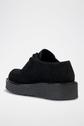 Richelieus compensés en nubuck Elidea - Noir