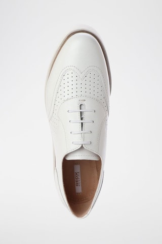 Richelieus compensés en cuir Kattilou - Blanc