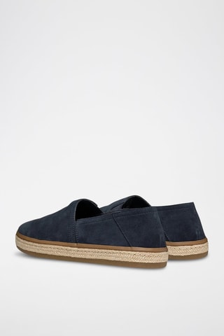 Espadrilles Pantelleria en cuir de veau nubuck - Noir