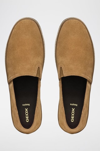 Espadrilles Pantelleria en cuir de veau nubuck - Marron