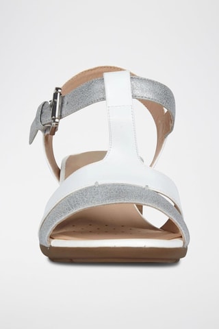 Sandales à talons en cuir Marykarmen - Blanc et argenté