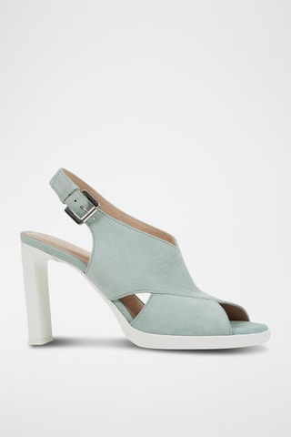 Sandales à talons en nubuck Jenieve - Vert d’eau