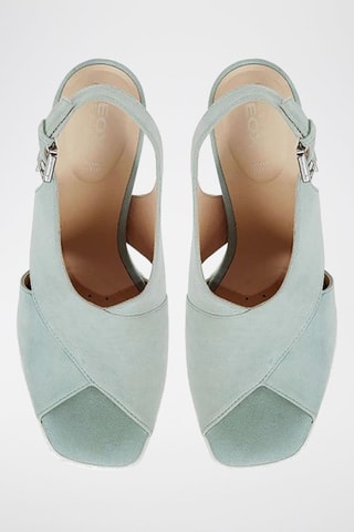 Sandales à talons en nubuck Jenieve - Vert d’eau