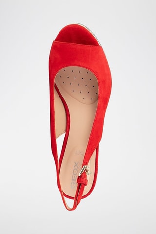 Sandales compensées en nubuck Yulimar - Rouge
