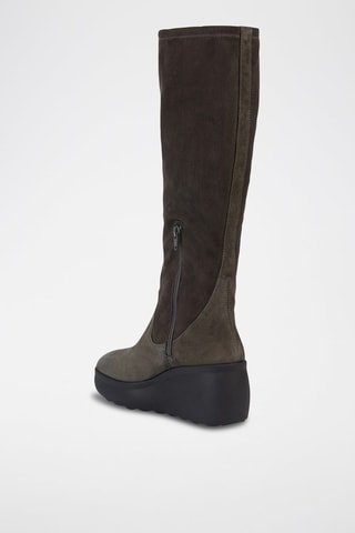 Bottes compensées en nubuck Spherica - Gris