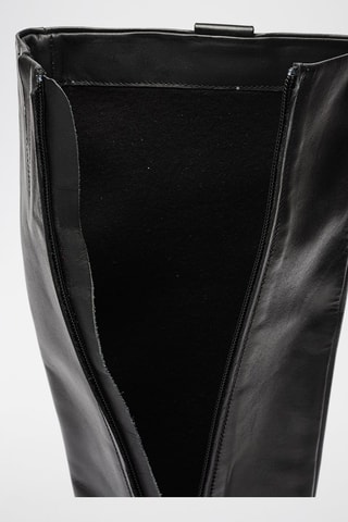 Bottes compensées en cuir Elidea - Noir