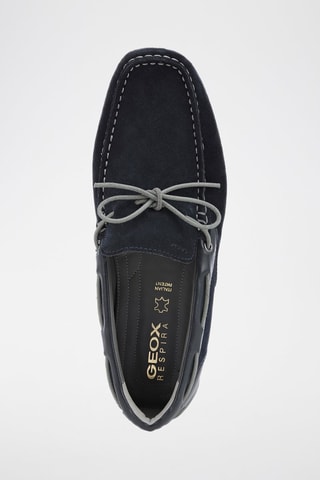 Mocassins en cuir Snake - Bleu marine