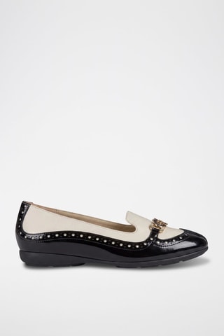 Mocassins en cuir Annytah - Noir et beige